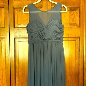 Gray/Slate Long Bridesmaids Dress Size 10